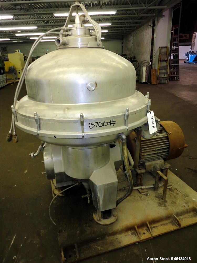Used Stainless Steel Alfa Laval Desludger Disc Centrifuge, SRPX-317HG V-15CH-60