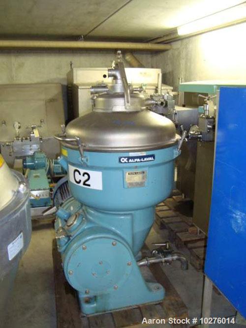 Used-Alfa Laval SSG -214H-14C Desludger Disc Centrifuge. 316 stainless steel construction (product contact areas), clarifier...