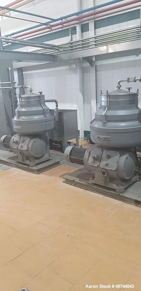 Used Alfa Laval UVPX-410-BGD-14-50 Desludger Disc Centrifuge | 9,000 LPH | 15 HP | SS Bowl | Olive Oil Service