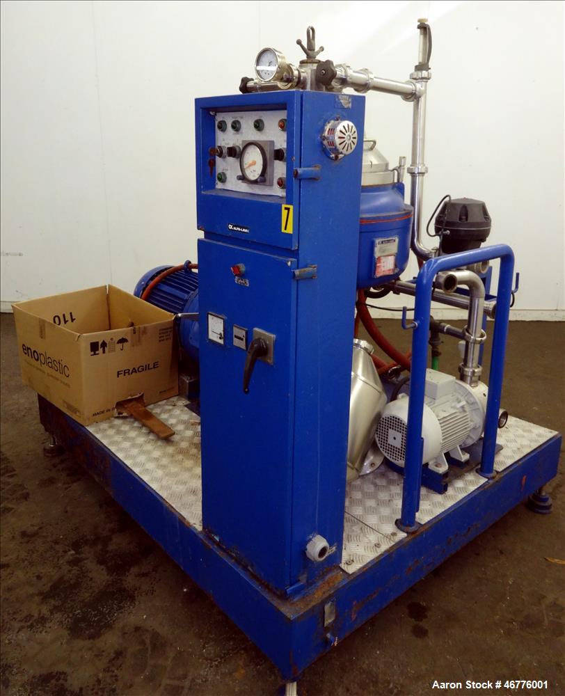 Used Alfa Laval Desludger Disc Centrifuge