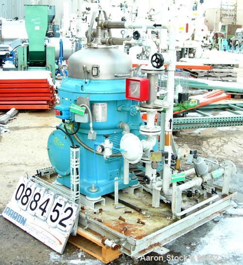 Used Alfa Laval Desludger Disc Centrifuge. Model WSPX-207-TGP-74