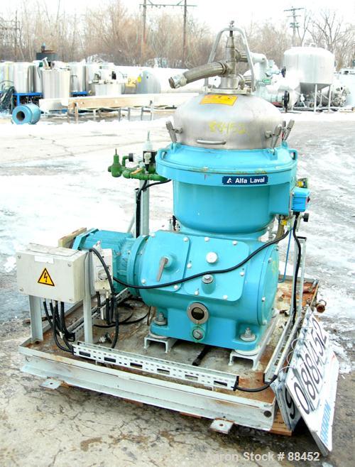 Used Alfa Laval Desludger Disc Centrifuge. Model WSPX-207-TGP-74