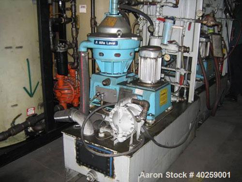 Used Used: Alfa Laval WSPX-303 desludger disc centrifuge. 316 stainless steel product contact areas. Concentrator design. Direct driven by an approximate 10 hp motor. Built 1995.