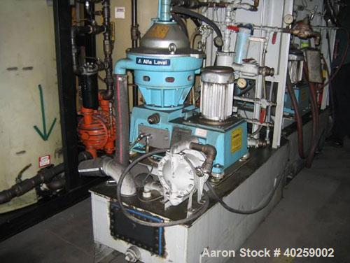 Used Used: Alfa Laval WSPX-303 desludger disc centrifuge. 316 stainless steel product contact areas. Concentrator design. Direct driven by an approximate 10 hp motor. Built 1995.