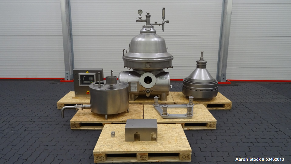 Used Westfalia CNB-215-01-076 Bactofuge Disc Centrifuge Desludger – Stainless Steel Dairy Separation System