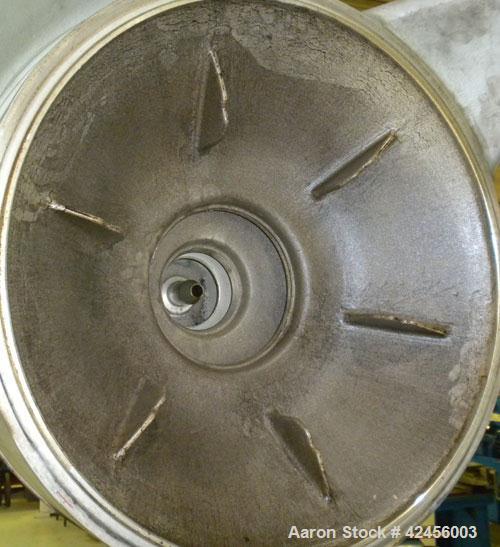 Used Delaval MAPX-309-BGT-29-60/4094-14 Guardian Purifier Disc Centrifuge, 316 Stainless Steel. Maximum bowl speed 1700-1800 rpm. Direct driven by a 15 hp motor. Skid mounted with control panel.