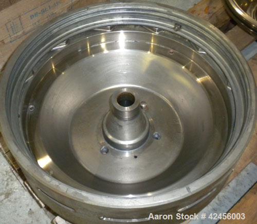Used Delaval MAPX-309-BGT-29-60/4094-14 Guardian Purifier Disc Centrifuge, 316 Stainless Steel. Maximum bowl speed 1700-1800 rpm. Direct driven by a 15 hp motor. Skid mounted with control panel.