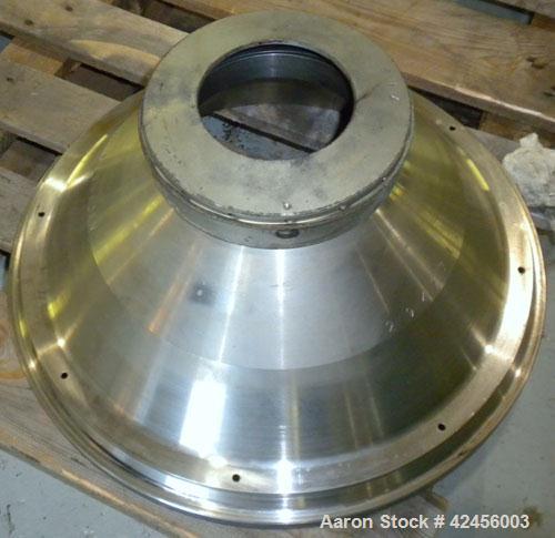 Used Delaval MAPX-309-BGT-29-60/4094-14 Guardian Purifier Disc Centrifuge, 316 Stainless Steel. Maximum bowl speed 1700-1800 rpm. Direct driven by a 15 hp motor. Skid mounted with control panel.