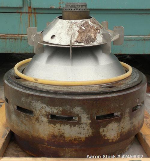 Used Delaval MAPX-309-BGT-29-60/4094-16 Guardian Purifier Disc Centrifuge, 316 Stainless Steel. Maximum bowl speed 1700-1800 rpm. Direct driven by a 15 hp motor. Skid mounted with control panel.