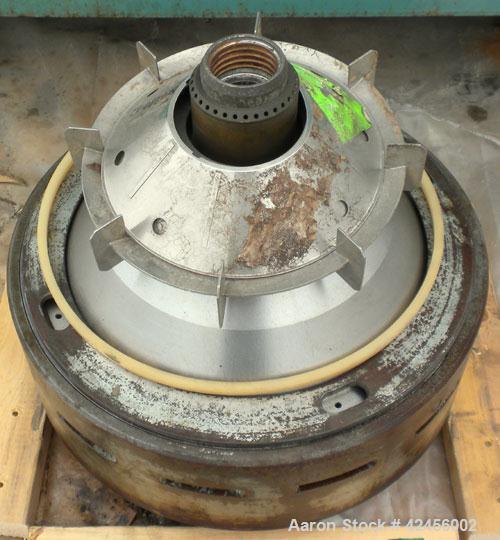 Used Delaval MAPX-309-BGT-29-60/4094-16 Guardian Purifier Disc Centrifuge, 316 Stainless Steel. Maximum bowl speed 1700-1800 rpm. Direct driven by a 15 hp motor. Skid mounted with control panel.