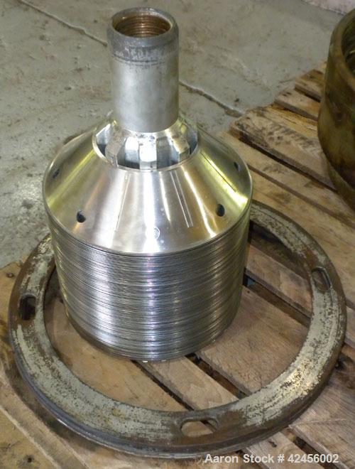 Used Delaval MAPX-309-BGT-29-60/4094-16 Guardian Purifier Disc Centrifuge, 316 Stainless Steel. Maximum bowl speed 1700-1800 rpm. Direct driven by a 15 hp motor. Skid mounted with control panel.
