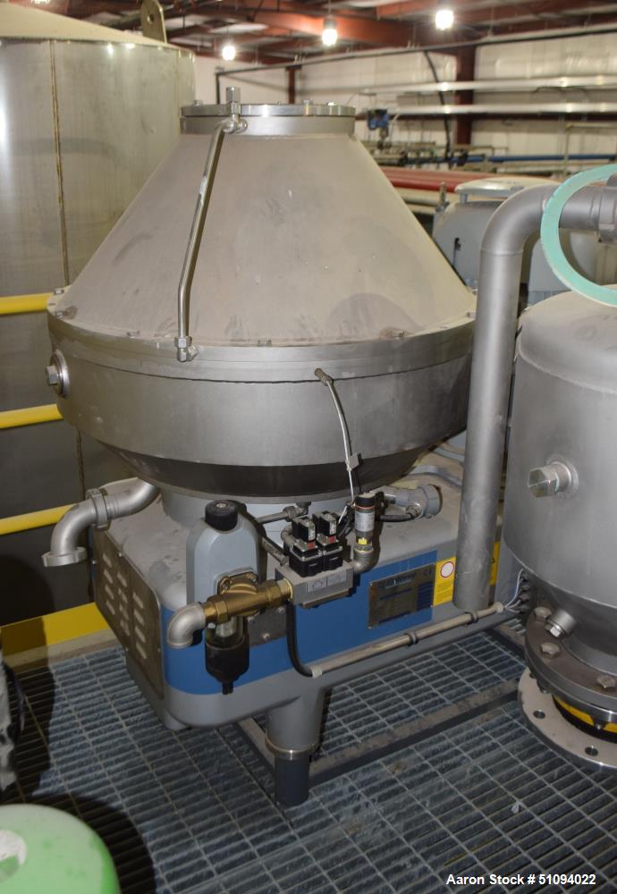 Used- Flottweg AC 2000-430 Desludger Disc Centrifuge