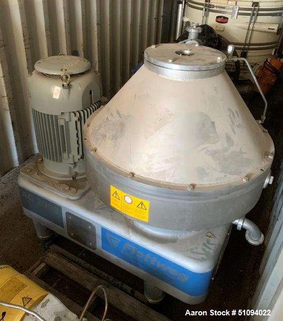 Used- Flottweg AC 2000-430 Desludger Disc Centrifuge