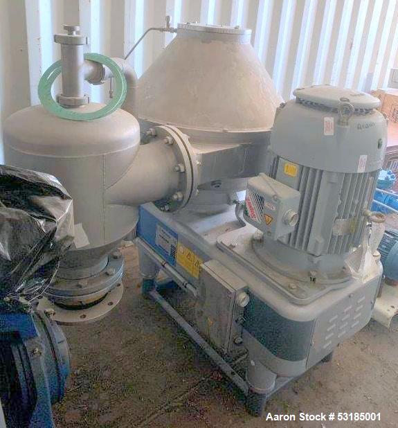 Unused- Flottweg Desludger Disc Centrifuge, Model AC 2000-430. 316 Stainless Steel. Maximum bowl speed 5700 rpm, separator d...