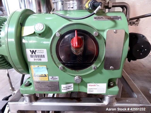 Used GEA Westfalia CSC-6-06-476 Desludger Disc Centrifuge w/C.I.P System, 316L stainless steel product contact surfaces, clarifier design, self cleaning bowl, 11970 max rpm bowl speed, 1.8 liter bowl...