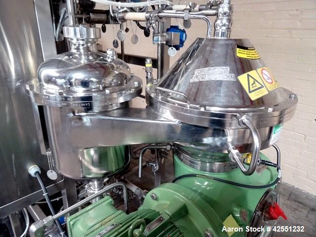 Used GEA Westfalia CSC-6-06-476 Desludger Disc Centrifuge w/C.I.P System, 316L stainless steel product contact surfaces, clarifier design, self cleaning bowl, 11970 max rpm bowl speed, 1.8 liter bowl...
