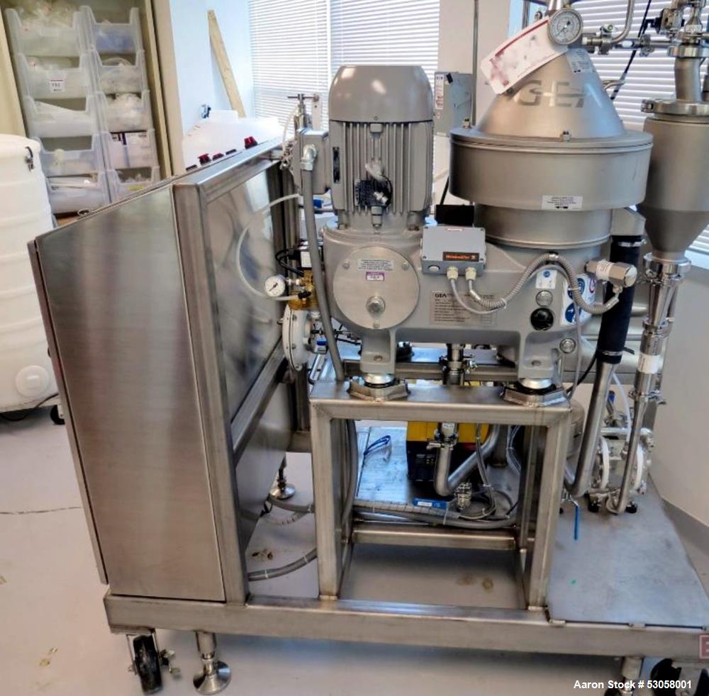 Used-GEA DSE 10-06-077 Self-Cleaning Disc Stack Centrifuge Separator, S/N 96034-221. Bowl VFD Drive, Allen Bradley PLC Panel...