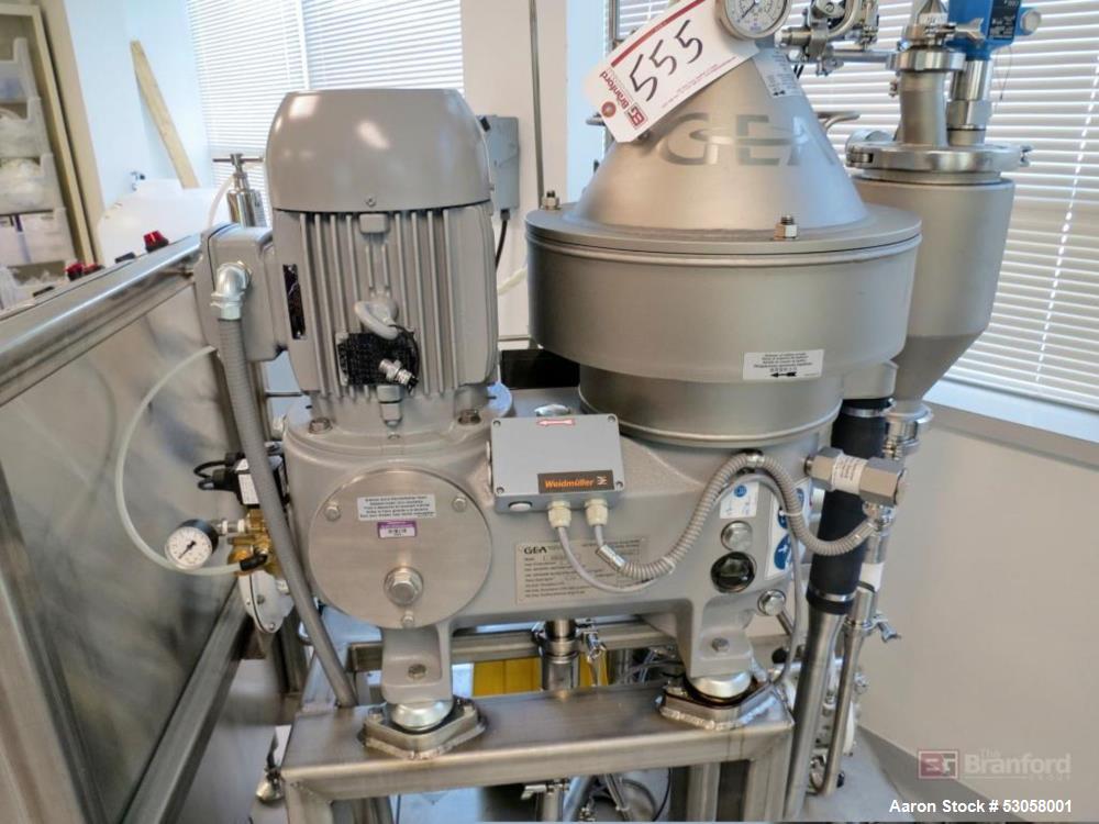 Used-GEA DSE 10-06-077 Self-Cleaning Disc Stack Centrifuge Separator, S/N 96034-221. Bowl VFD Drive, Allen Bradley PLC Panel...