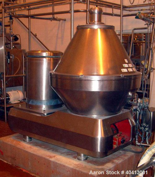 Used Sudmo 85,000 pph separator/clarifier centrifuge, model MKRS-330U-KG.