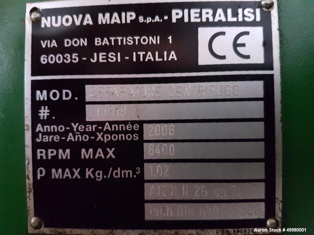 Used- Pieralisi SD 300BD Desludger Disc Centrifuge