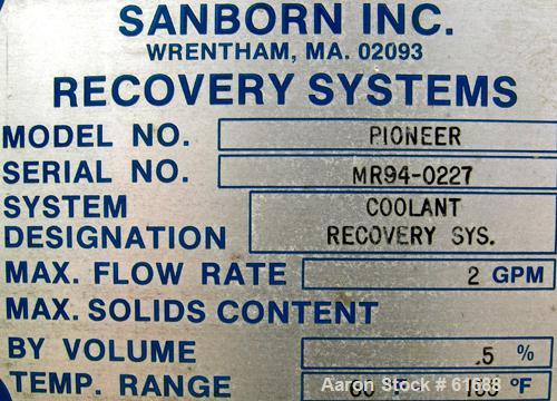 Used- Sanborn Recovery System