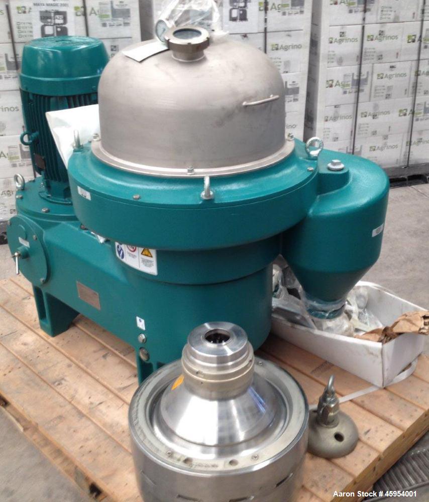 Unused - GEA Westfalia  ASD-50-03-077 Desludger Disc Centrifuge, max bowl speed 6800 min. light phase gravity over-flow, heavy phase centripetal pump liquid discharge, 22 kw drive motor (3-phase AC m...