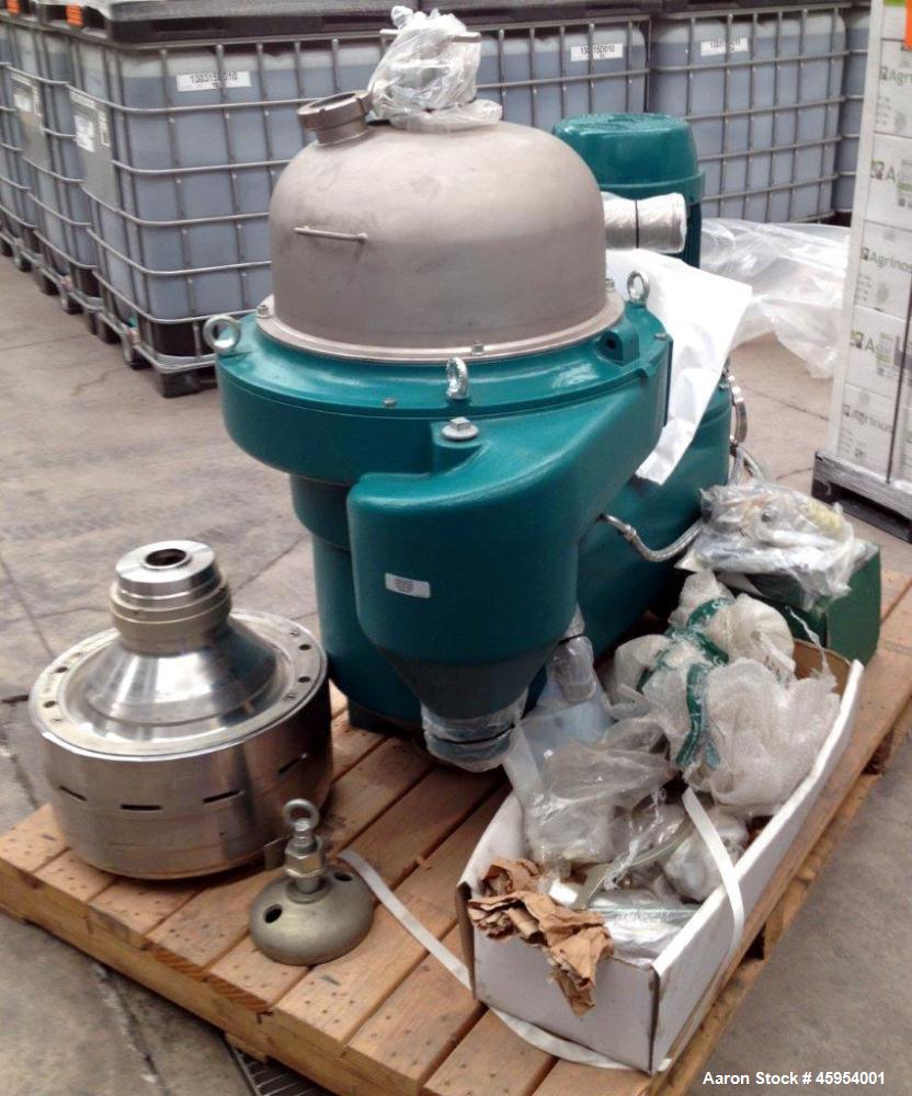 Unused - GEA Westfalia  ASD-50-03-077 Desludger Disc Centrifuge, max bowl speed 6800 min. light phase gravity over-flow, heavy phase centripetal pump liquid discharge, 22 kw drive motor (3-phase AC m...