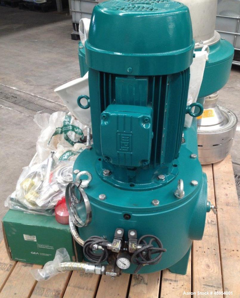 Unused - GEA Westfalia  ASD-50-03-077 Desludger Disc Centrifuge, max bowl speed 6800 min. light phase gravity over-flow, heavy phase centripetal pump liquid discharge, 22 kw drive motor (3-phase AC m...