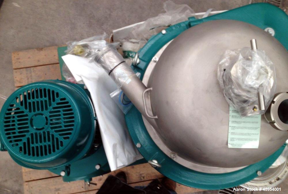 Unused - GEA Westfalia  ASD-50-03-077 Desludger Disc Centrifuge, max bowl speed 6800 min. light phase gravity over-flow, heavy phase centripetal pump liquid discharge, 22 kw drive motor (3-phase AC m...