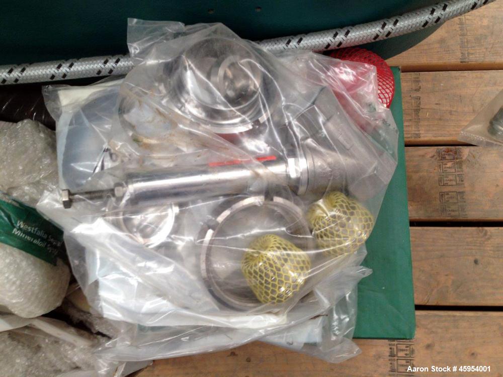 Unused - GEA Westfalia  ASD-50-03-077 Desludger Disc Centrifuge, max bowl speed 6800 min. light phase gravity over-flow, heavy phase centripetal pump liquid discharge, 22 kw drive motor (3-phase AC m...