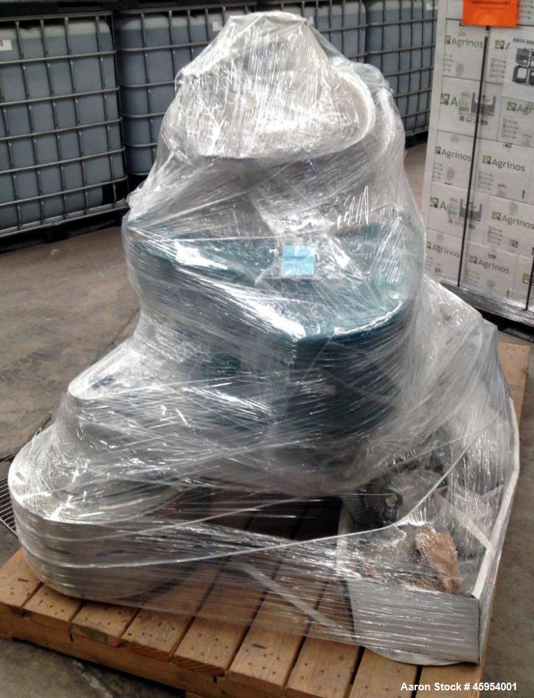 Unused - GEA Westfalia  ASD-50-03-077 Desludger Disc Centrifuge, max bowl speed 6800 min. light phase gravity over-flow, heavy phase centripetal pump liquid discharge, 22 kw drive motor (3-phase AC m...