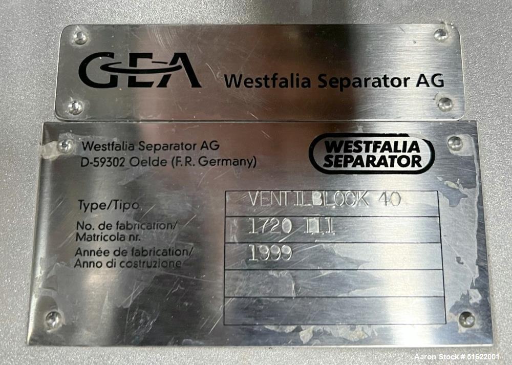 GEA Westfalia Separator CRA 160 Brewery Centrifuge