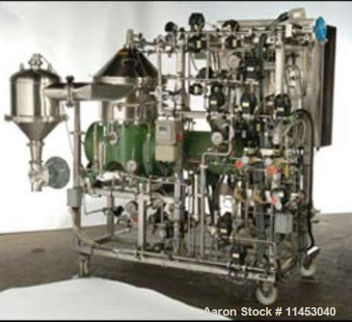 Used Westfalia CSA-16-06-476 desludger disc centrifuge. Biotech/ultra-polishing design, 316 stainless steel construction on product contact areas, max bowl speed 8150 rpm, clarifier design (liquid/so...