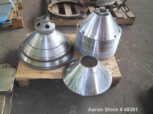 USED: Westfalia CSA-160-47-076 disc bowl polishing centrifuge. Clarifier design. 316 stainless steel product contact parts. Bowl speed 6800 rpm maximum. Hermetic design. Sediment holding space 8.0 li...