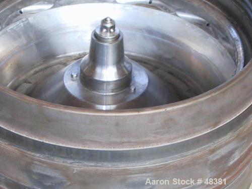 USED: Westfalia CSA-160-47-076 disc bowl polishing centrifuge. Clarifier design. 316 stainless steel product contact parts. Bowl speed 6800 rpm maximum. Hermetic design. Sediment holding space 8.0 li...