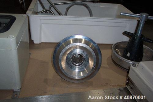 Used Westfalia CSA-1-06-476 "Ultra Polishing" desludger disc centrifuge. 316 stainless steel construction on product contact areas, clarifier design (liquid/solids), centripetal pump liquid discharge...