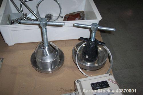Used Westfalia CSA-1-06-476 "Ultra Polishing" desludger disc centrifuge. 316 stainless steel construction on product contact areas, clarifier design (liquid/solids), centripetal pump liquid discharge...