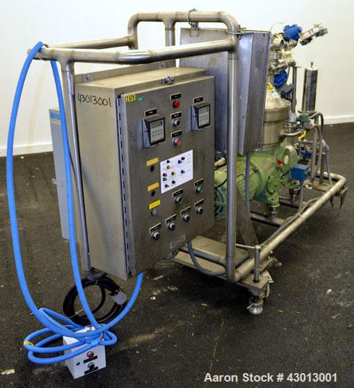 Used Stainless steel Westfalia Ultra Polishing Desludging Disc Centrifuge, CSA-