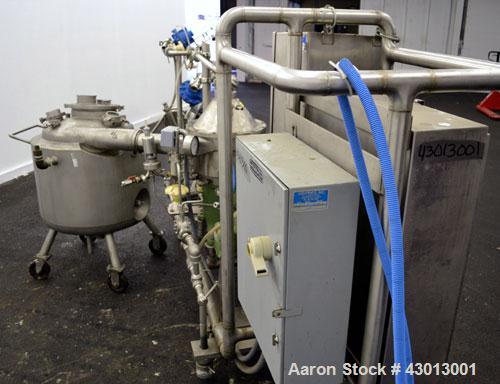 Used Stainless steel Westfalia Ultra Polishing Desludging Disc Centrifuge, CSA-
