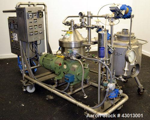 Used Stainless steel Westfalia Ultra Polishing Desludging Disc Centrifuge, CSA-
