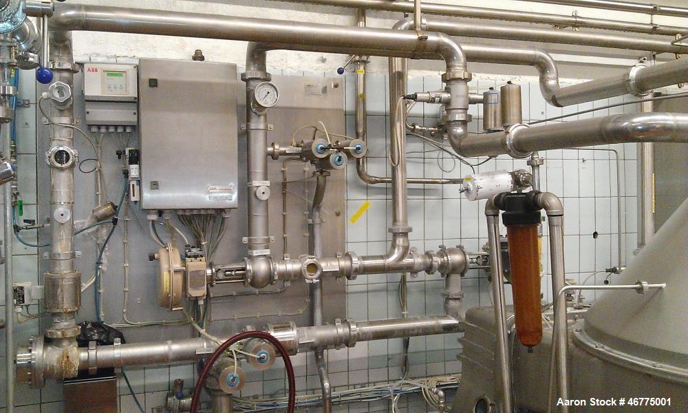 Used Westfalia GSC-150-36-777 Desludger Disc Centrifuge. 316 Stainless steel (product contact areas), maximum bowl speed 4800 rpm, clarifier design (liquid/solids separation), centripetal pump liquid...