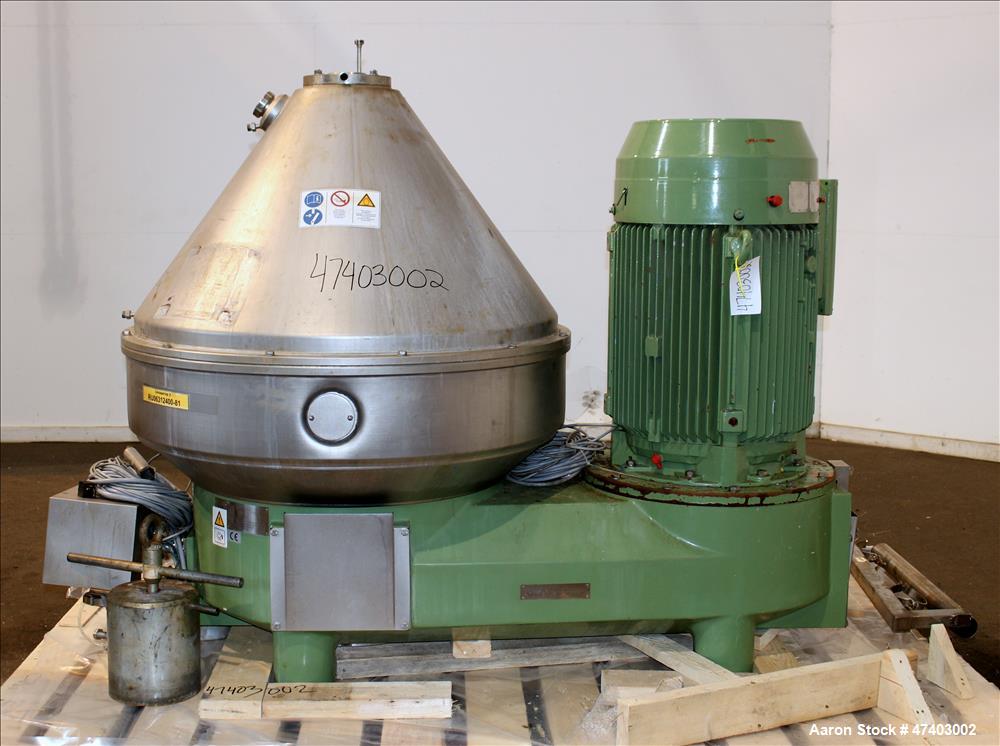 Used Westfalia Desludger Disc Centrifuge, Model GSE-200-06-777