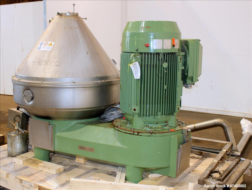 Used Westfalia Desludger Disc Centrifuge, Model GSE-200-06-777