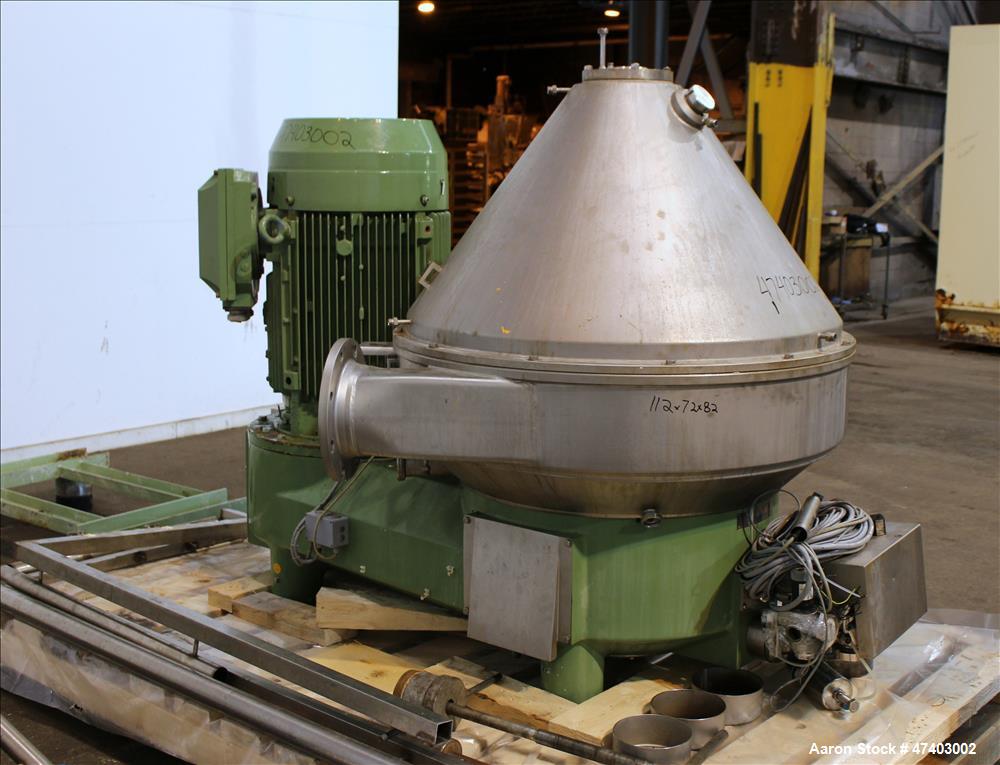 Used Westfalia Desludger Disc Centrifuge, Model GSE-200-06-777