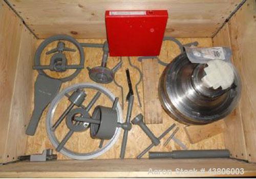 Reportedly Reconditioned Westfalia KSA 6-01-076 Solid Bowl Disc Centrifuge, stainless steel construction, separator design, centripetal pump liquid discharge, 10 hp/7.5 kW drive motor 380/3/50/1725 r...
