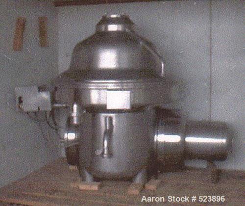 USED: Westfalia separator model MSA 100, CIP. Including 35 hp motor, controls, base plate, blow down can, water harness. 27,500 pounds per hour separation; 40,000 pounds per hour standardization.