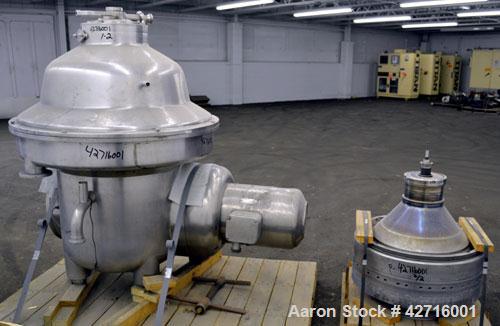 Used Stainless Steel Westfalia Desludger Disc Centrifuge, MSA-120-47-076