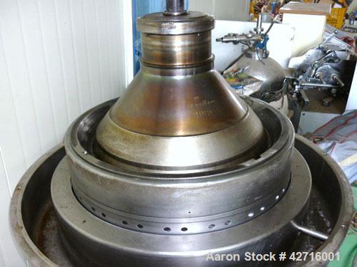 Used Stainless Steel Westfalia Desludger Disc Centrifuge, MSA-120-47-076