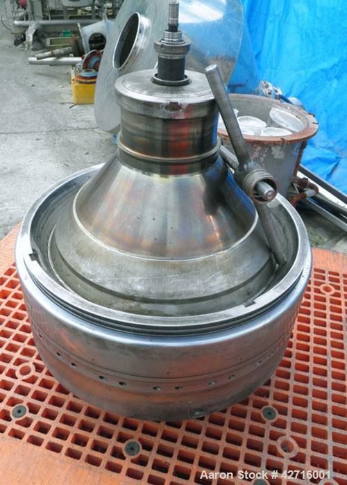 Used Stainless Steel Westfalia Desludger Disc Centrifuge, MSA-120-47-076