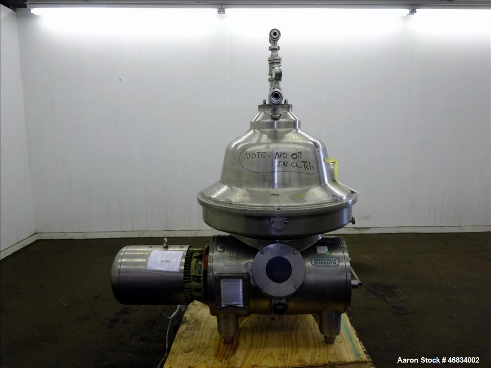 Used Westfalia MSD-200 Desludger Disc Centrifuge